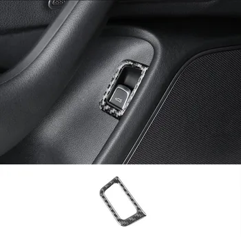 Fibra de Carbon Usi de Interior Portbagaj Buton de Comutare Rama Decor Acopere Garnitura Pentru Audi A6 C7 2012-2018 Masina LHD Styling