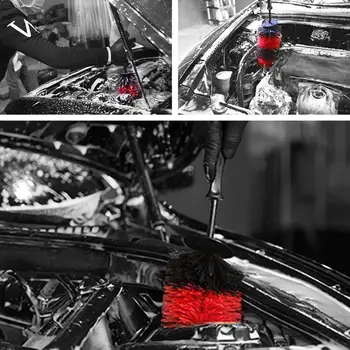 7pcs Roata de Cauciuc Perie Auto Detaliază Kit Roată Moale Perie de Spălare Auto Kit Anvelope Auto Perie de Spălat Mașini de Curățare Accesorii