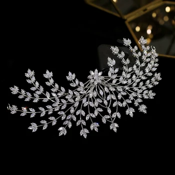 Noul design mireasa tiara accesorii de par floare de flori de sex feminin nunta accesorii de par clip partea cina rochie de mireasa accesorii