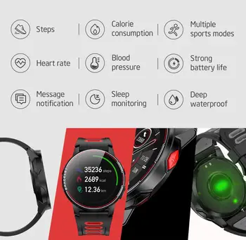SCOMAS 2020 Sport în aer liber, Ceas Inteligent Bărbați IP68 rezistent la apa de Înot brățară Inteligent Monitor de Ritm Cardiac Smartwatch Pentru Android ios