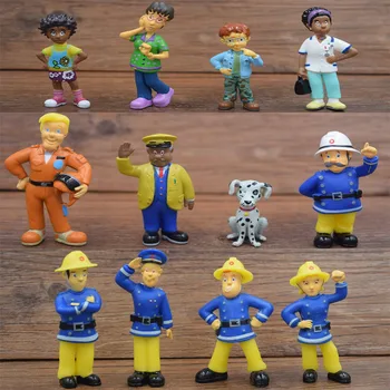 12pcs/1lot Pompierul Sam 3-6cm Figurine Jucarii Brinquedo Jucărie Fata Baiat Cadou de Crăciun