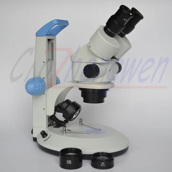 7X-90X Stereo Zoom Binocular Microscop 3.5 X 45X Mic Stand Track Stereo Zoom, Microscop Binocular cu Dual LED Lumini