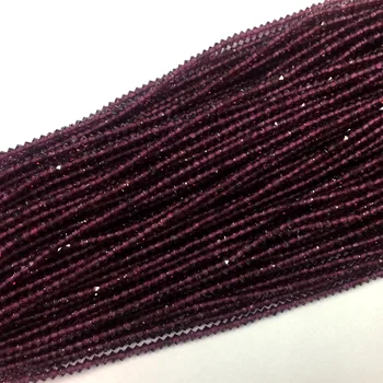 Autentic Naturale Violet Roșu Granat Almandite Pyralmandite Fațete Rondelle Coliere sau Bratari Margele Mici 2x3mm 15