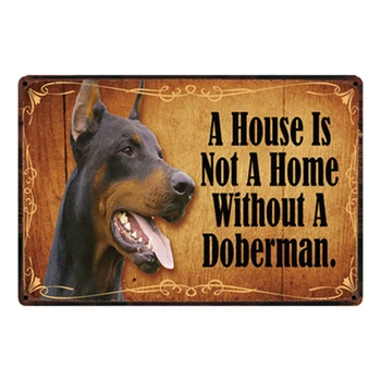 [ Kelly66 ] Câine de Avertizare Bere Collie Bernese Doberman Metal Semn Tin Poster Decor Acasă Bara de Perete de Arta Pictura de 20*30 CM Dimensiune Dy42