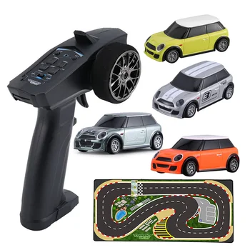 Masina Control de la distanță Jucărie 1:76 Turbo de Curse RC Mini Masina Full-Scară de Curse Electric RTR Car Kit 2.4 Ghz Masina de Curse Jucărie pentru Copii