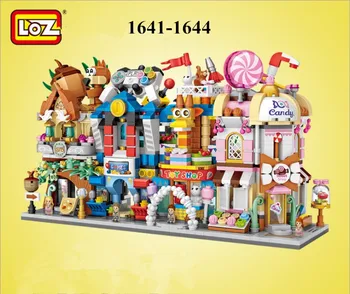LOZ Stradă Oraș Copilărie Piuliță magazin Sală de Jocuri, Cameră de Jucărie Magazin de Bomboane 3D MINI Blocuri Vizualiza Cadouri Cu Valoare de Colectare de Jucării