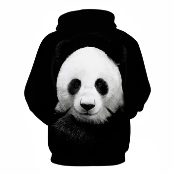 Primăvara Și Toamna 3d Panda Animal Print, Cu Bărbați Și Femei Copii Hanorac Casual cu mâneci Lungi Pierde Tricoul Haina