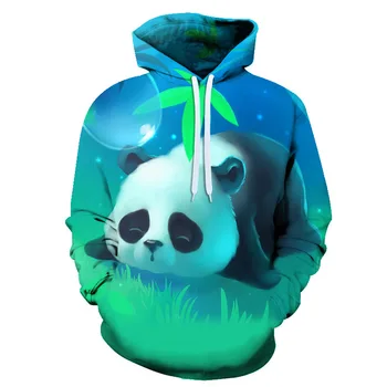 Primăvara Și Toamna 3d Panda Animal Print, Cu Bărbați Și Femei Copii Hanorac Casual cu mâneci Lungi Pierde Tricoul Haina