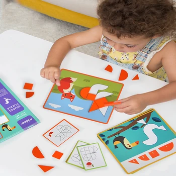 Mideer Copii Geometrice Cognitive din Lemn de Gândire de Formare Puzzle pentru Copii de Educație Timpurie de Jucării, Cadouri Pentru Copii