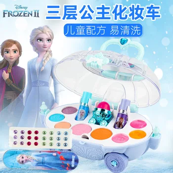 Printesa Disney frozen 2 produse cosmetice box set fete machiaj masina fard de ochi ruj fata de Moda Jucării jucării casa