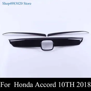 Pentru Honda Accord 2018+ Masina de Fata Capota Bara Capac Capota Grila Capac Ornamental Lucios Negru / rosu / fibra de carbon coperta tapiterie