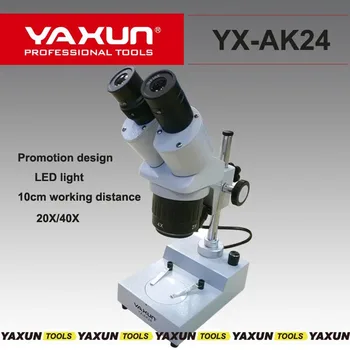 20x-40x Stereo binoclu, Microscop pentru telefon mobil Telefon Mobil de Reparații cu partea de Sus și de Jos de lumină LED YAXUN AK24 nou design