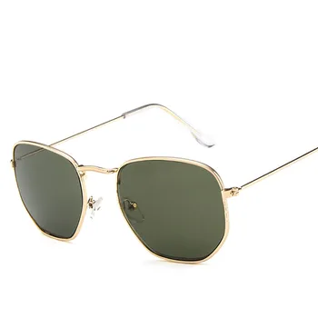 2019 Moda ochelari de Soare pentru Femei Brand Designer Cadru Mic Poligon Obiectiv Clar Sunglasse Unisex Ochelari de gafas oculos de sol UV400