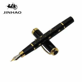 Jinhao 500 de Scris Stilou Iridium Negru Argintiu Rosu si verde gheata de Aur eagle Fountain Pen Stilou sfat 0,5 mm Pentru 6 Culori