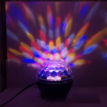 Sunet Activat de Rotație Minge Disco Lumini de Partid Lumina Strobe 6W 6 LED-uri de Culoare Lumini de Scena Pentru Crăciun Acasă KTV Xmas Nunta