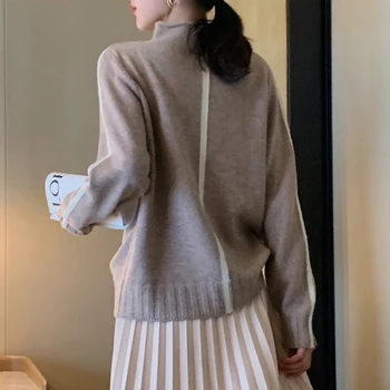 De înaltă calitate femei pulover lână tricotate pulover femei pulovere maneca lunga casual sex feminin pulover femei jumperi trage femme