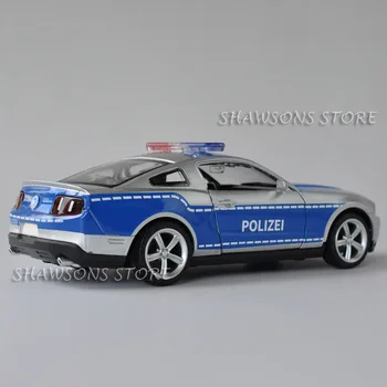 1:32 turnat sub presiune Masina de Jucarii Model Mustang GT Patrulă de Poliție Vagon Trage Înapoi de Sunet si Lumina