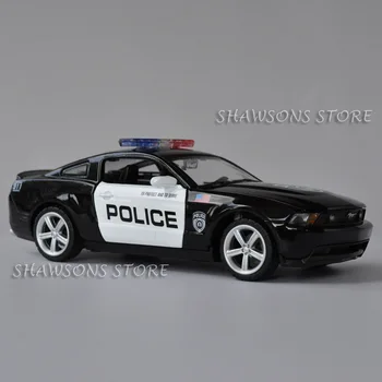 1:32 turnat sub presiune Masina de Jucarii Model Mustang GT Patrulă de Poliție Vagon Trage Înapoi de Sunet si Lumina
