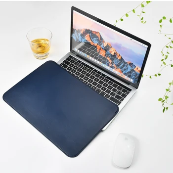 WiWU Laptop Sleeve pentru MacBook Air 13 inch de Apă-dovada PU geantă din Piele pentru MacBook Pro 13 15 Inch Ultra-subțire Laptop Sac de Caz