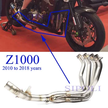 Z1000 Motocicleta a Tobei de Eșapament Țeavă Modificate Pentru Kawasaki Z1000 2010 până în 2018 Stainess Oțel Conductei din Față Dreapta Completă a Sistemului