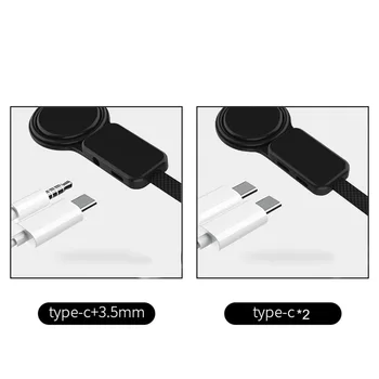 2 în 1 de Tip C-3.5 mm Aux Audio Adaptor Duo USB C Taxa de Căști pentru Huawei P30 Pro, Amice 20, Samsung Nota 9, S10+, Xiaomi 8