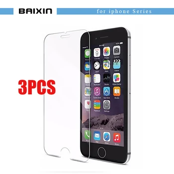 BAIXIN sticla Temperata pentru iphone XR XS XS Max X Monostrat Față de Film pentru iphone 4s 5s SE 6 6s 8 7 plus ecran protector
