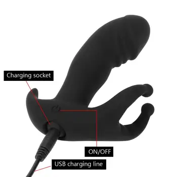 OLO Vibrator Butt Plug Anal Plug de Prostata 10 Viteza Masaj Jucarii Sexuale pentru Femei Barbati Masturbare G Spot punctul Culminant USB de Încărcare