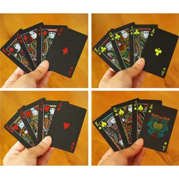 PVC negru Exfoliant de Poker din Plastic rezistent la apa Carti de Joc Petrecere de Club Tabla de Joc Creative Cadouri