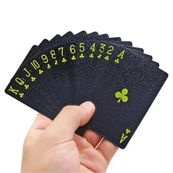 PVC negru Exfoliant de Poker din Plastic rezistent la apa Carti de Joc Petrecere de Club Tabla de Joc Creative Cadouri