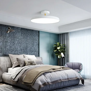 Nordic Macaron Influencer Lampă de Tavan Pentru Camera de zi Dormitor Decor Acasă de la Distanță de Control de Aluminiu Ultra-subțire de Iluminat corp de Iluminat