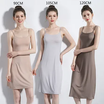 Vara femeile rochia lungă curea subțire fără mâneci interior rochie de înaltă calitate de jos fusta subpar plus dimensiune jupon