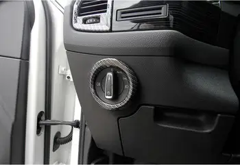 Pentru Skoda Kodiaq 2017 2018 ABS Mat Crom/Carbon, fibre de plastic de culoare Auto Frontal butonul întrerupătorului lămpii de Acoperire Cadru Trim 1buc