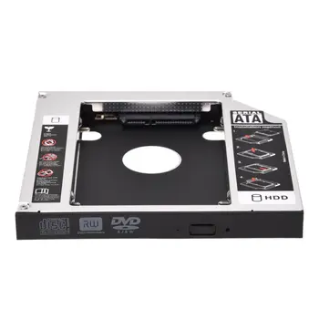SATA 2 HDD HD Cabina Caddy Hard Disk Caz Tavă Universală pentru 12.7 mm Laptop CD / DVD-ROM-ul Optic Bay Drive Slot (pentru SSD