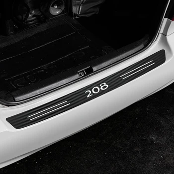 Fibra de Carbon Auto Bara Spate Marginea Proteja Autocolant pentru Peugeot 206 207 208 306 307 308 508 106 107 108 2008 3008 5008 Accesorii