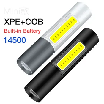 ZHIYU USB Reîncărcabilă MIni Lanterna LED-uri XPE COB Portabil 3 Modul de Lanterna Zoom Construit în Baterie Camping Utilizarea Acasă Lumini Flash Fierbinte