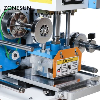 ZONESUN ZS-819B 80*90mm Pneumatice prese termice Pentru Piele de Hârtie Personalizate Invitatie de Nunta Logo-ul Ștanțare la Cald Masina