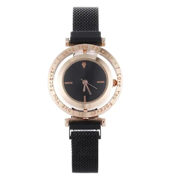 Moda Femei de Cuarț Ceas din Oțel Magnet Curea de Lux Top Design Mujer Relojes Inel Stud Stil Feminin Bayan Kol Saati ceas