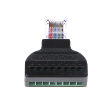 RJ45 Ethernet de sex Masculin La 8 Pin AV Terminale cu Șurub Adaptor Convertor Bloc Plug pentru CCTV aparat de fotografiat