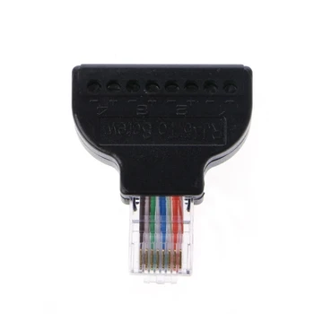 RJ45 Ethernet de sex Masculin La 8 Pin AV Terminale cu Șurub Adaptor Convertor Bloc Plug pentru CCTV aparat de fotografiat