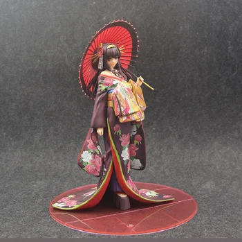 18cm Anime Saenai Eroina No Sodatekata Acțiune Figura Kasumigaoka Utaha Kimono Ver Xia Shiyu Deal Model de Umbrela Doamna Decor