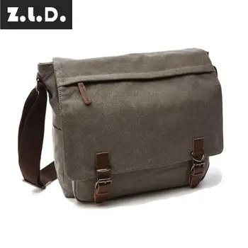 Z. L. D. capacitate Mare geantă de umăr de Agrement diagonală sac Simplu sac de panza de afaceri de Moda geanta de laptop Adolescent student sac de școală