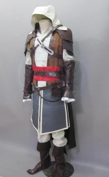 (QYY-034) Hallween Assassin ' s Creed 4 Black Flag Edward Kenway Pirat Uniformă Cosplay Costum