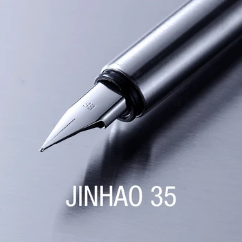 Jinhao 35 Serie Stilou Butoi De Oțel Avion Extra Fine Sfat De Cerneală Pixuri De Birou Business School Scris Caligrafie A6118
