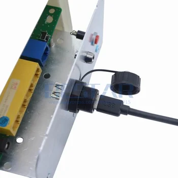 USB de sex Feminin Socket Panoul de alimentare Adaptor de Montare M20 USB 3.0 Conector rezistent la apa IP68 prelungitor Extender Cu Capac