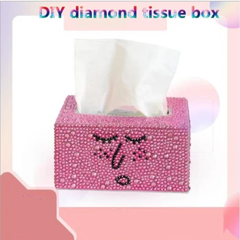 Formă specială de Diamant pictura DIY rola caseta de țesut cutie de depozitare cutie de bijuterii cu diamante pictura cutie de tesut peisaj cross stitch