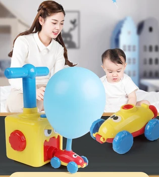 Inerțiale Putere Balon Auto Jucarii pentru Copii Puzzle Distractiv pentru copii jucarii auto Educație Experiment de Jucărie pentru Copii Cadouri
