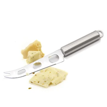 1 buc Brânză Cuțit din Oțel Inoxidabil Cuțit de Brânză Cu Furculita Sfat Zimțată Unt Brânză Cuțit Tăietor Cutter Brânză Instrumente LK0052