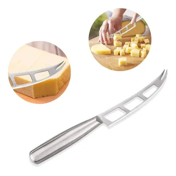 1 buc Brânză Cuțit din Oțel Inoxidabil Cuțit de Brânză Cu Furculita Sfat Zimțată Unt Brânză Cuțit Tăietor Cutter Brânză Instrumente LK0052