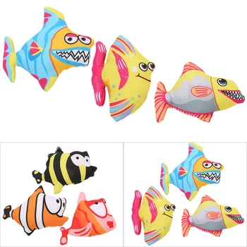 3pcs Pisică Jucărie de Pește Câine Jucării de Pluș Umplute Formă de Pește Pisici Căptușit Jucărie Catnip Zero Zgarieturi Post De Animal de casă Produse Consumabile