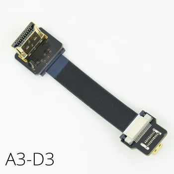 A3-D, HDMI FPV Cablu,în Jos în Unghi FPC HDMI Tip a la Micro HDMI Tip D Panglică Cablu Plat pentru GH4 GoPro BMPCC A5000 A6000 A7R A7S